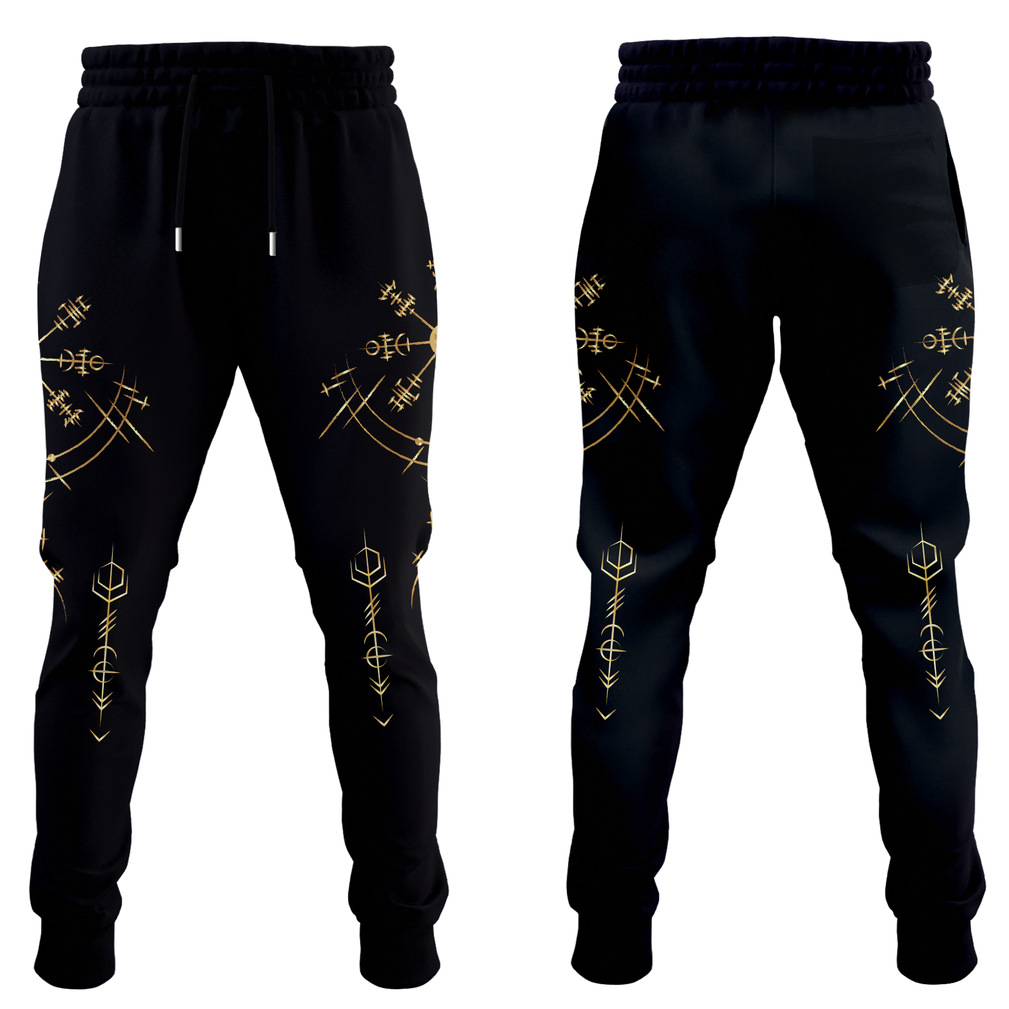 Viking Helm of Awe Gold Art Jogger Pants LT12