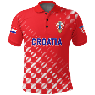 Custom Croatia Polo Shirt Football 2022 Champions Pride Red LT12