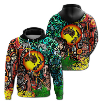 Australia Aboriginal Kangaroo Combine New Zealand Maori Kiwi Bird Hoodie LT2