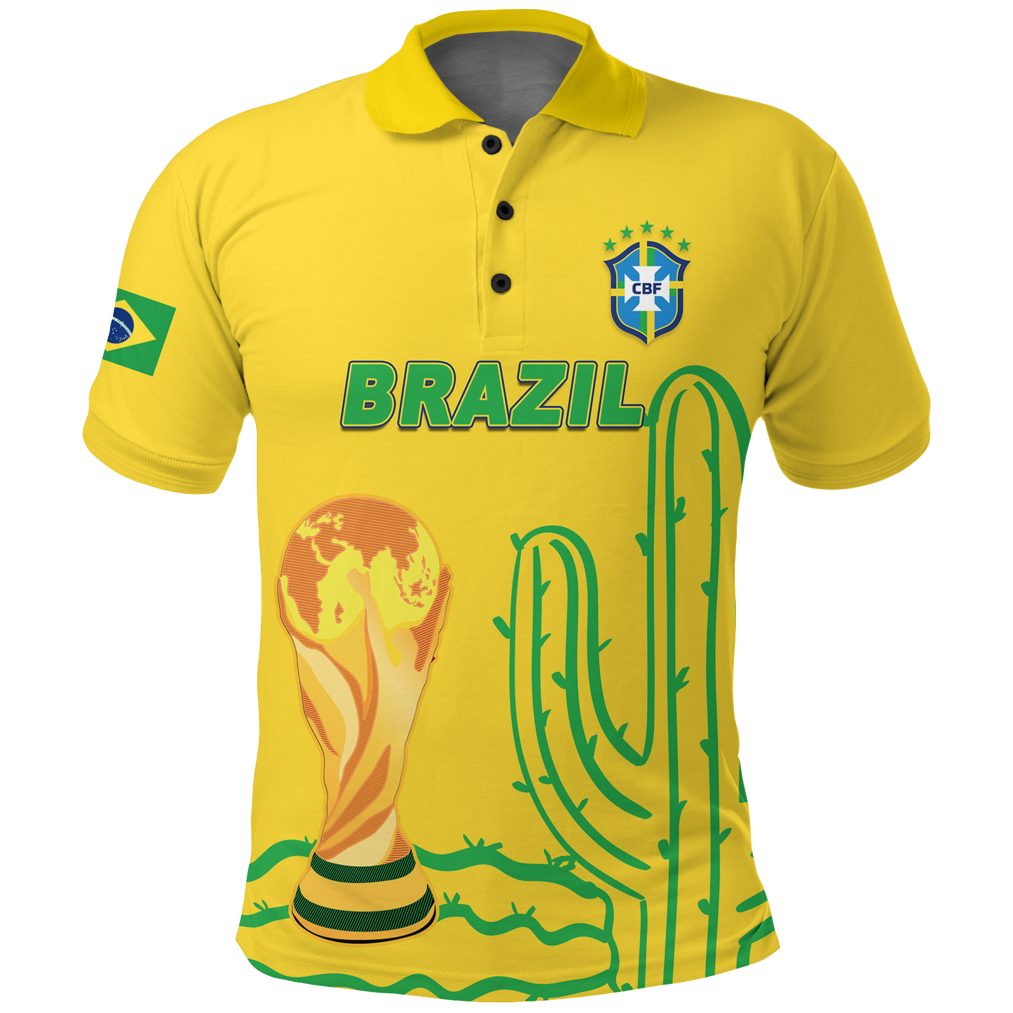 Brazil Champion Polo Shirt Football 2022 LT12