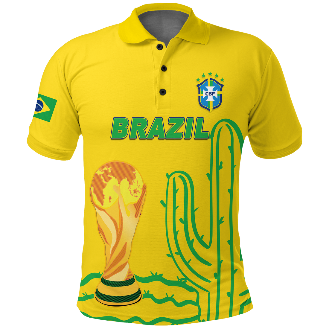 Brazil Champion Polo Shirt Football 2022 LT12