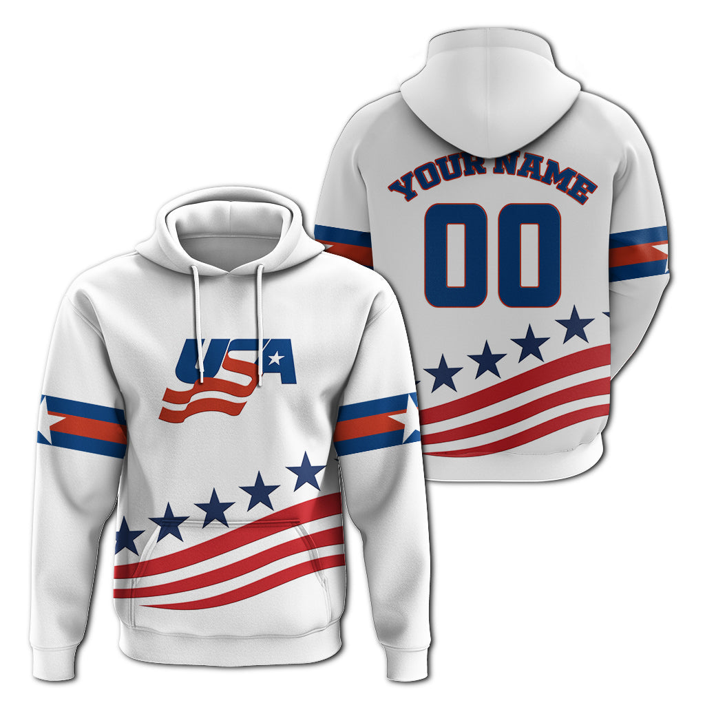 Custom USA Ice Hockey Pride Hoodie LT12