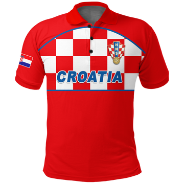 Custom Croatia Polo Shirt Football 2022 Checkerboard LT12
