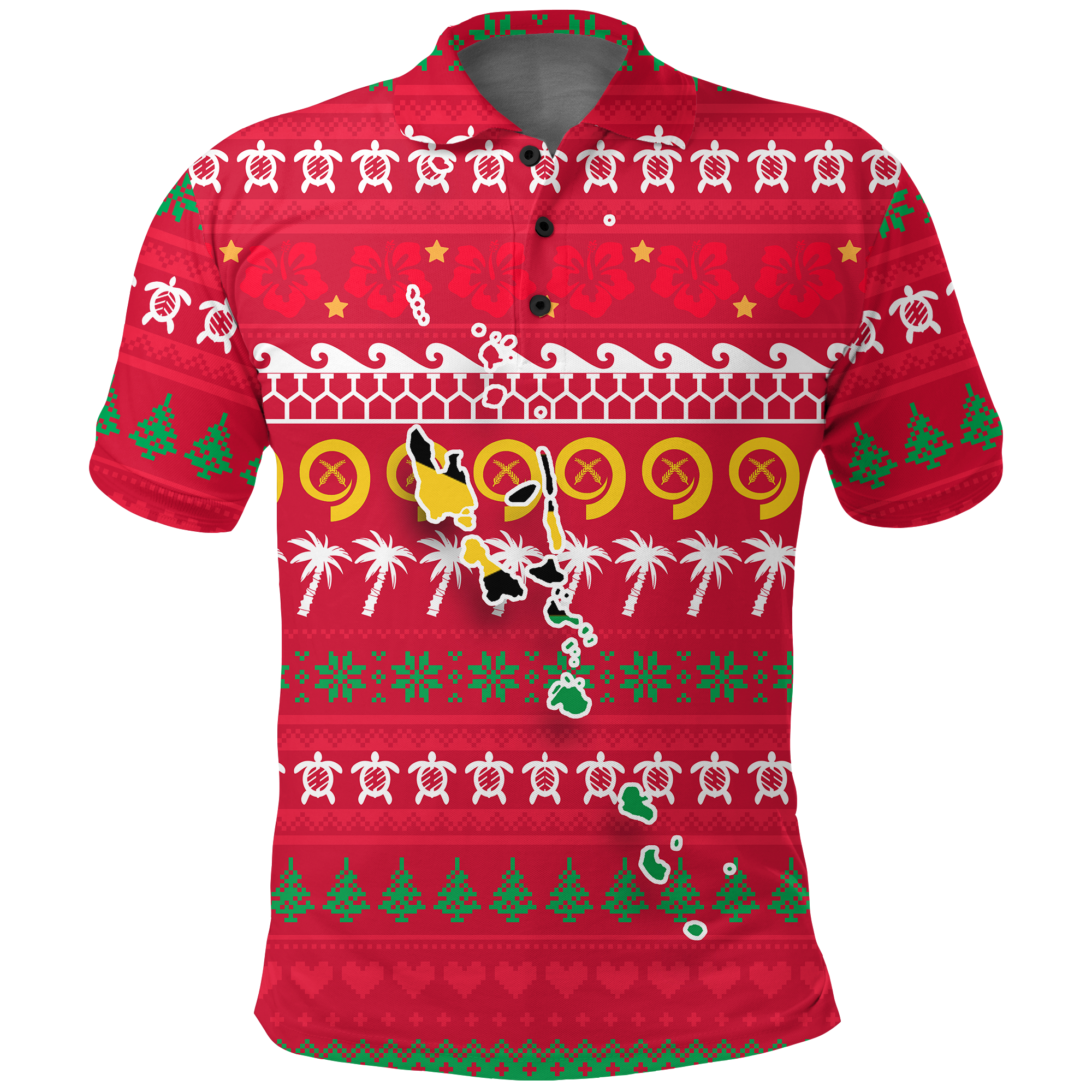 Vanuatu Polo Shirt Christmas Ugly Christmas LT12