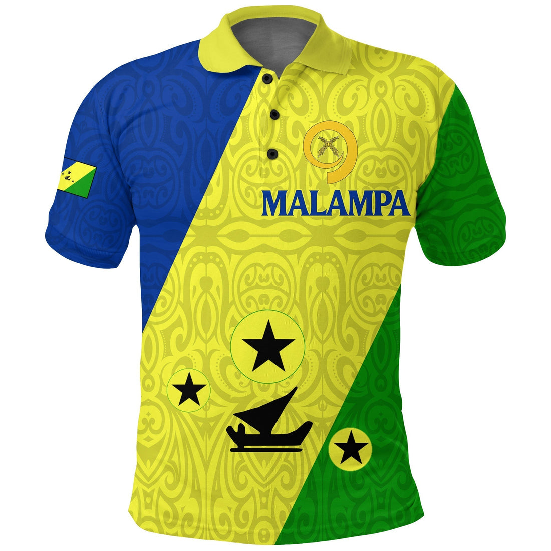 Malampa Province Vanuatu Polo Shirt Flag Style LT12