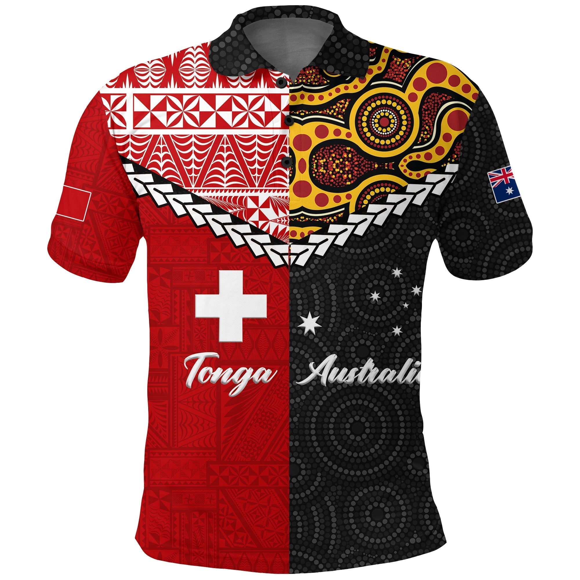 Tonga Combine Australia Aboriginal Heritage Polo Shirt LT12