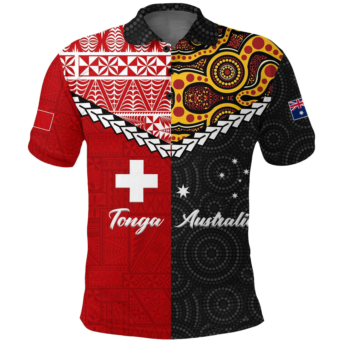 Tonga Combine Australia Aboriginal Heritage Polo Shirt LT12