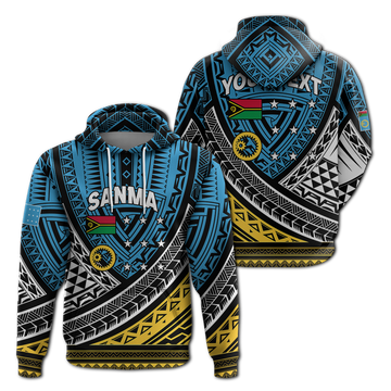Custom Personalised Vanuatu Sanma Province Tribal Pattern Hoodie LT12
