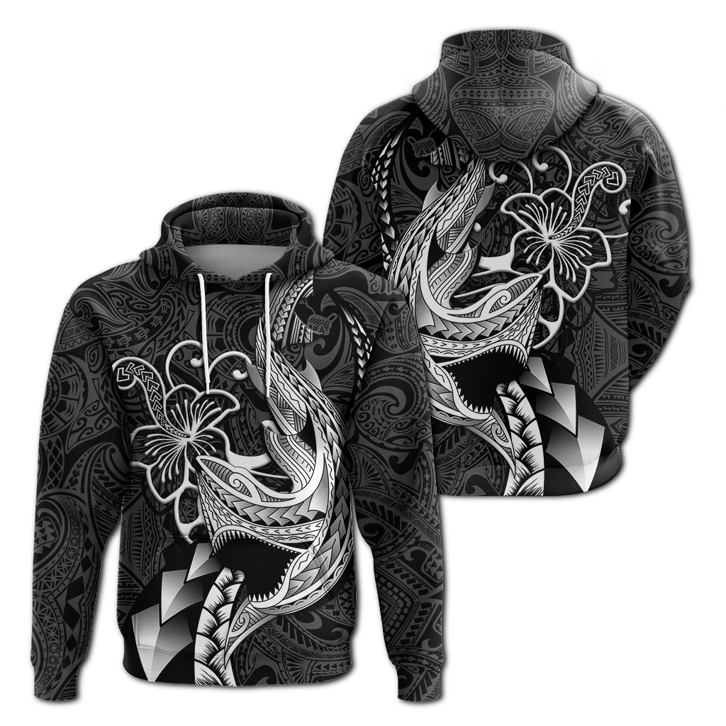 Polynesian Shark Tattoo Hawaii Tribal Hoodie LT12