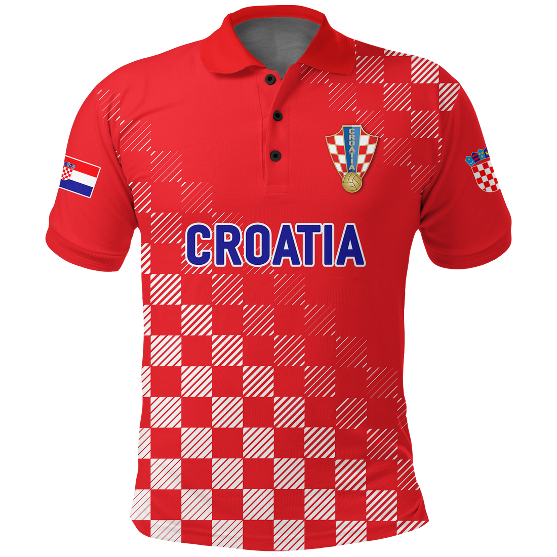 Croatia Polo Shirt Football 2022 Champions Pride Red LT12