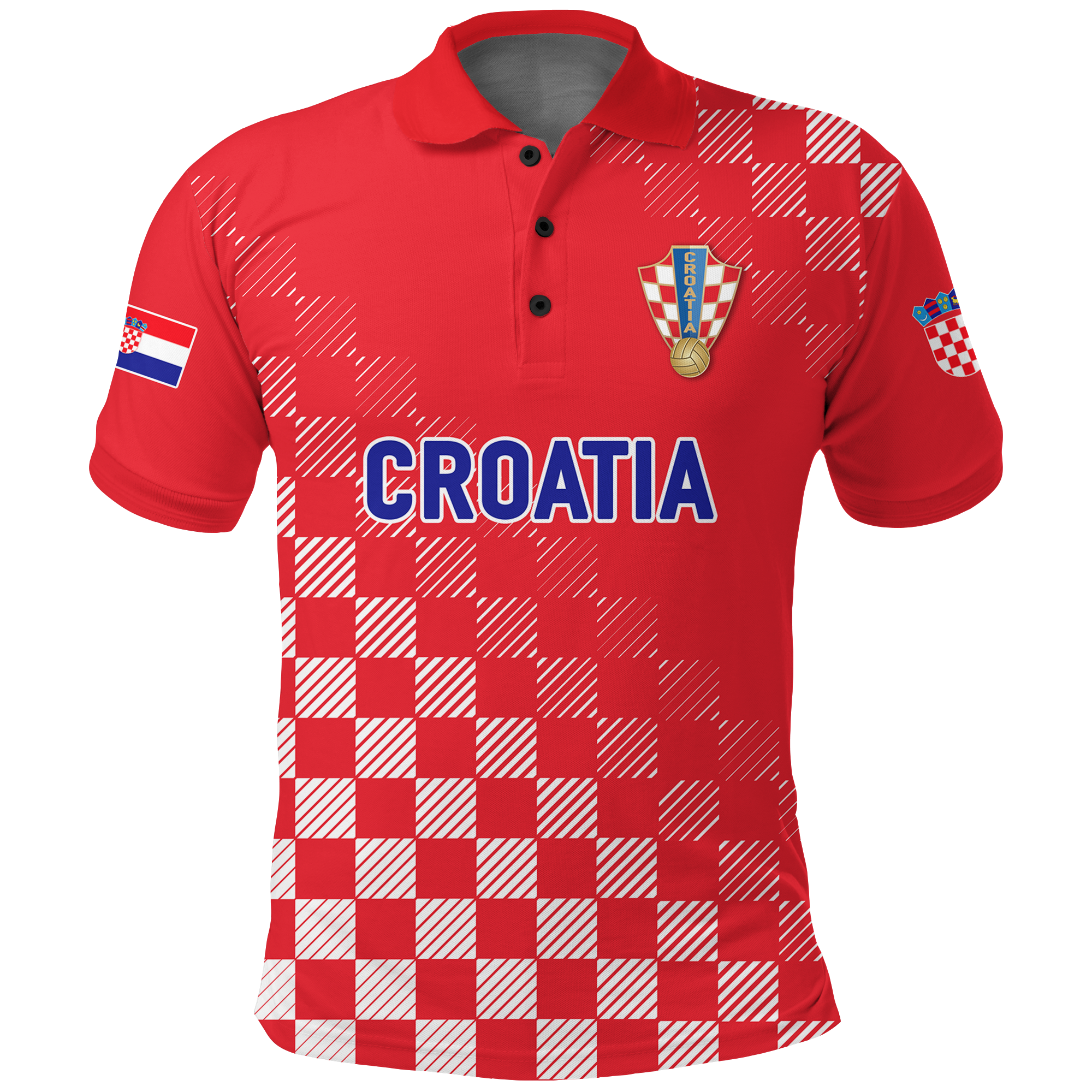 Croatia Polo Shirt Football 2022 Champions Pride Red LT12