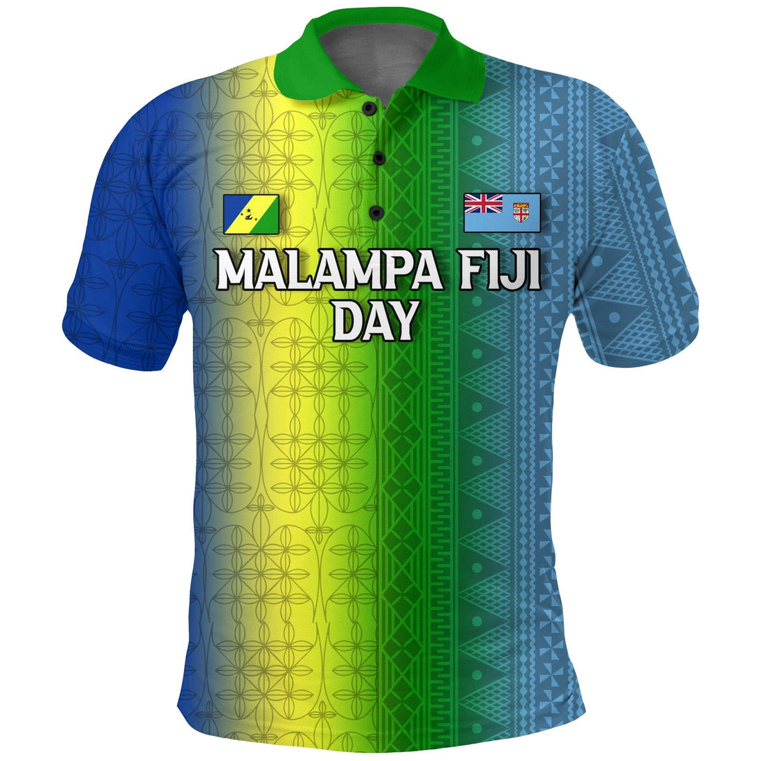Malampa Vanuatu Fiji Day Polo Shirt Flag Version LT12