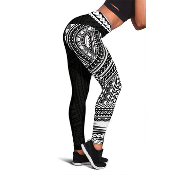 Polynesian Women's Leggings - Rising 2nd White