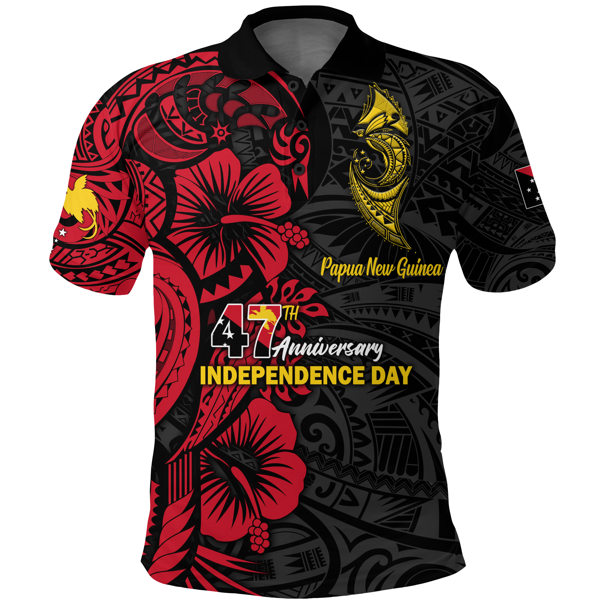 Papua New Guinea 47th Independence Day Bird Of Paradise Polo Shirt LT2