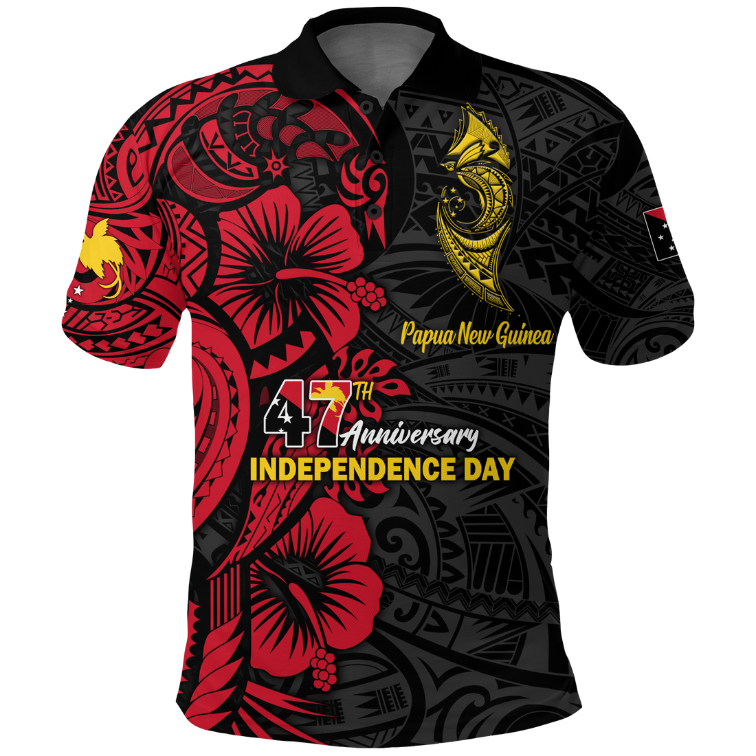 Papua New Guinea 47th Independence Day Bird Of Paradise Polo Shirt LT2