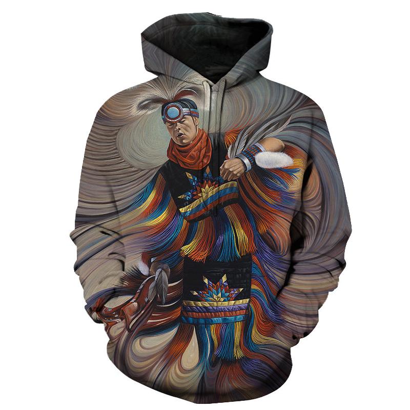 Powwow Dancers Man Native American Hoodie LT10