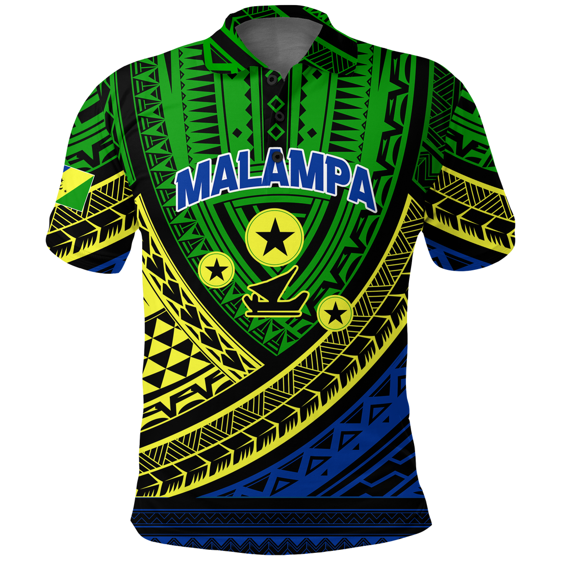 Custom Malampa Province Vanuatu Tribal Pattern Polo Shirt LT12