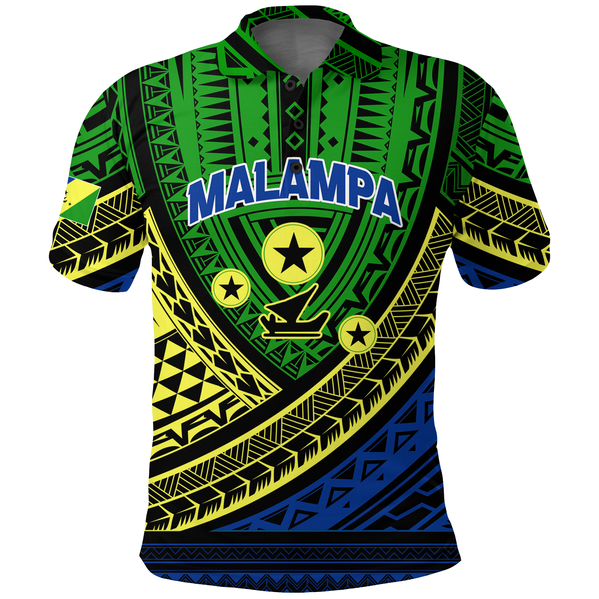 Custom Malampa Province Vanuatu Tribal Pattern Polo Shirt LT12