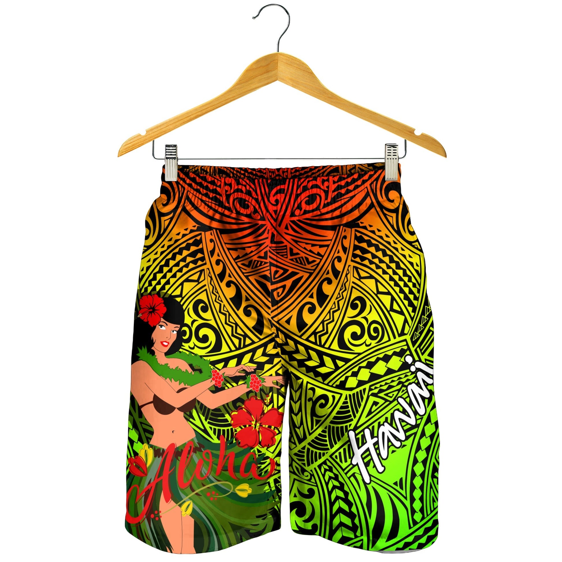 Hawaii Hula Girl Reggae Men Short LT2