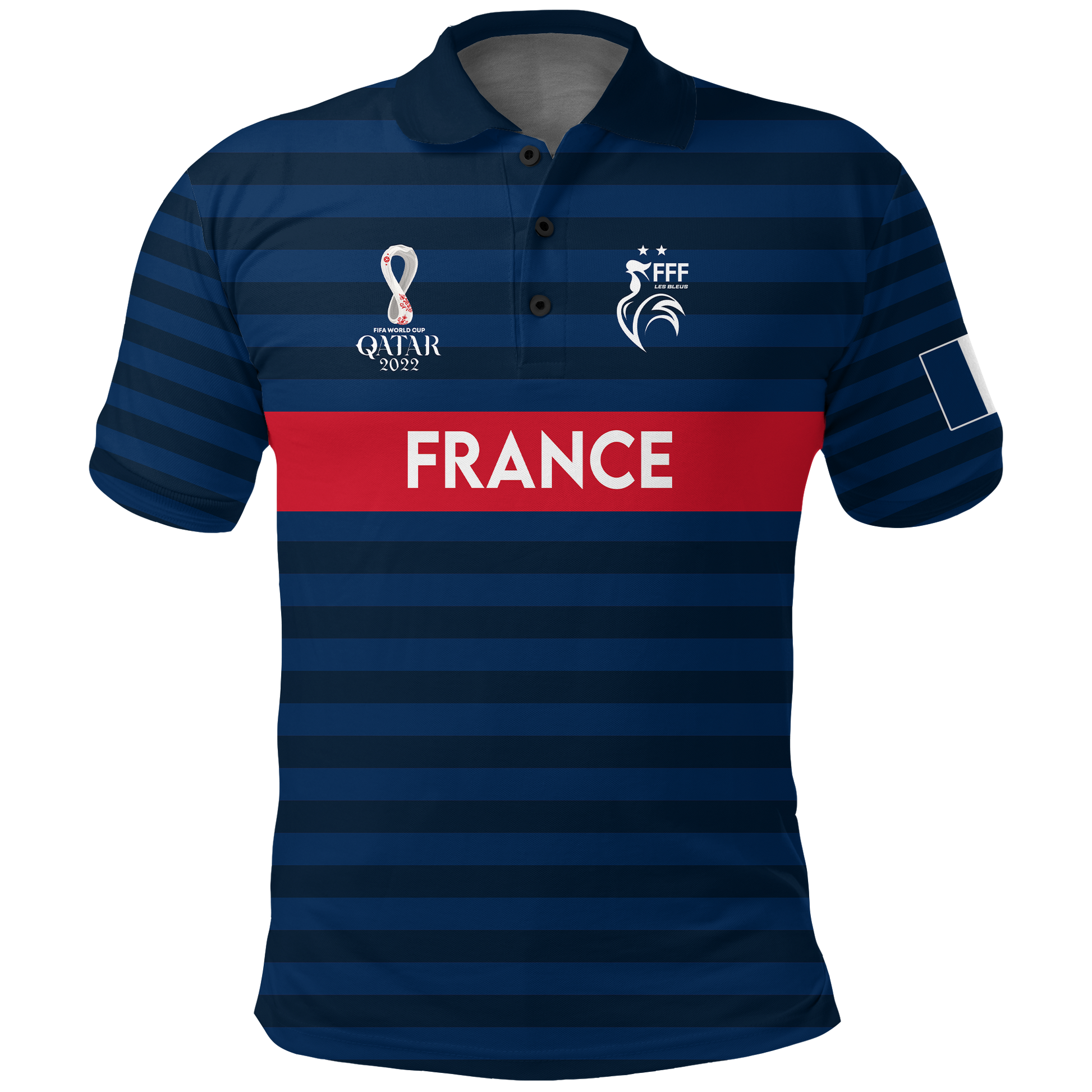 Custom France Polo Shirt Football Team 2022 LT2
