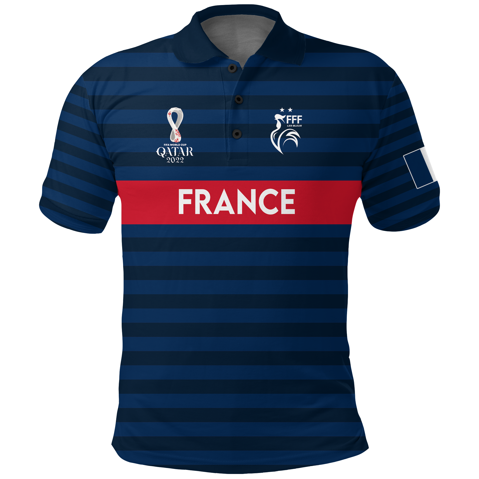 Custom France Polo Shirt Football Team 2022 LT2