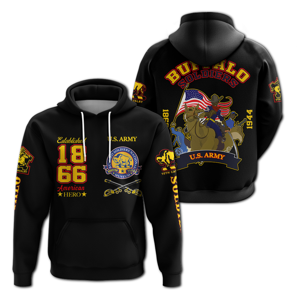 Big Boy Buffalo Soldiers Hoodie Black LT12