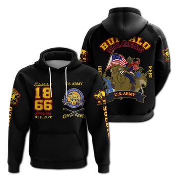 Big Boy Buffalo Soldiers Hoodie Black LT12