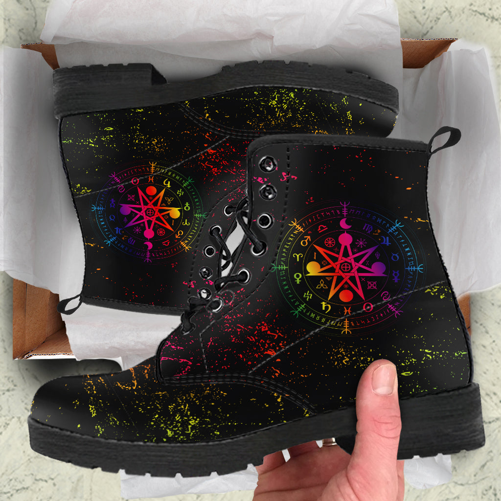 Mystic Wicca Leather Boots LT12