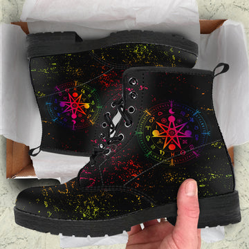 Mystic Wicca Leather Boots LT12