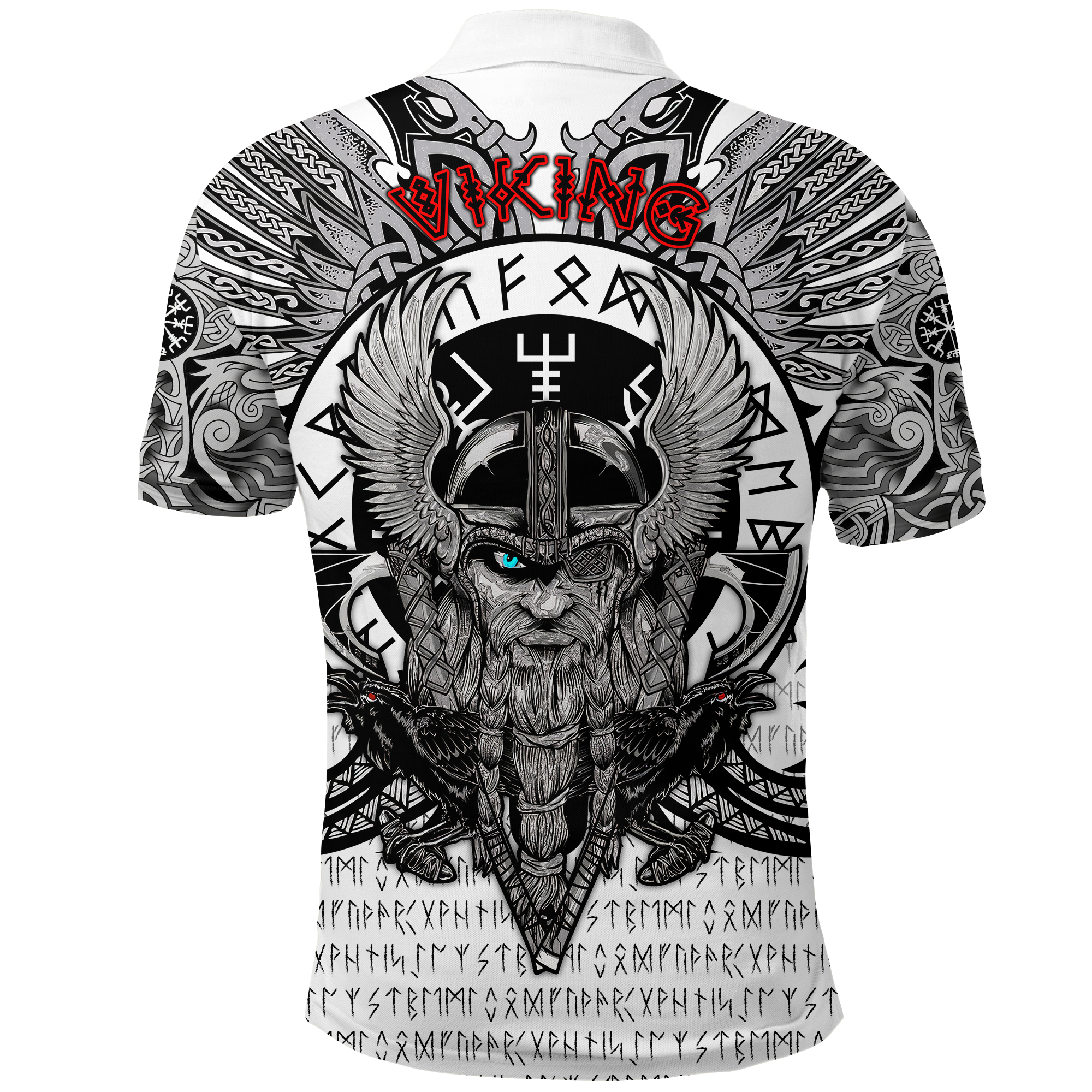 Viking Vegvisir Odin With Huginn And Muninn Polo Shirt LT2