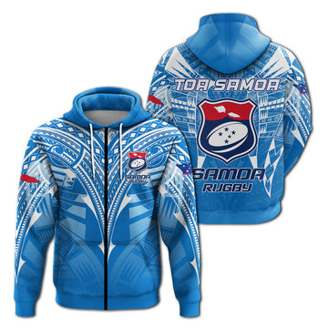 Samoa Rugby Toa Samoa Blue Style Hoodie LT2