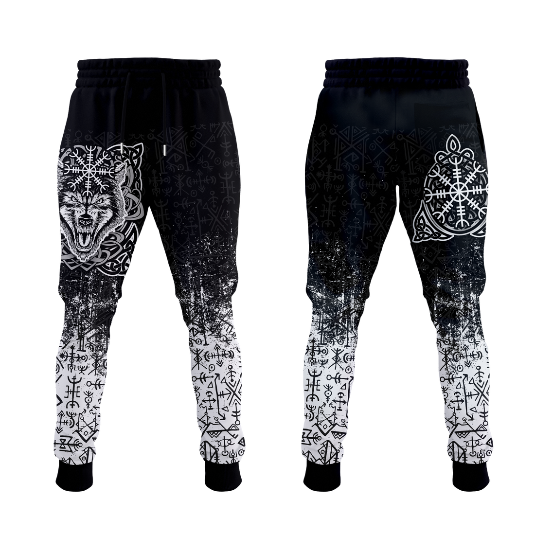 Viking Wolf With Vegvisir Art Jogger Pants LT12