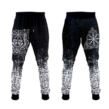 Viking Wolf With Vegvisir Art Jogger Pants LT12
