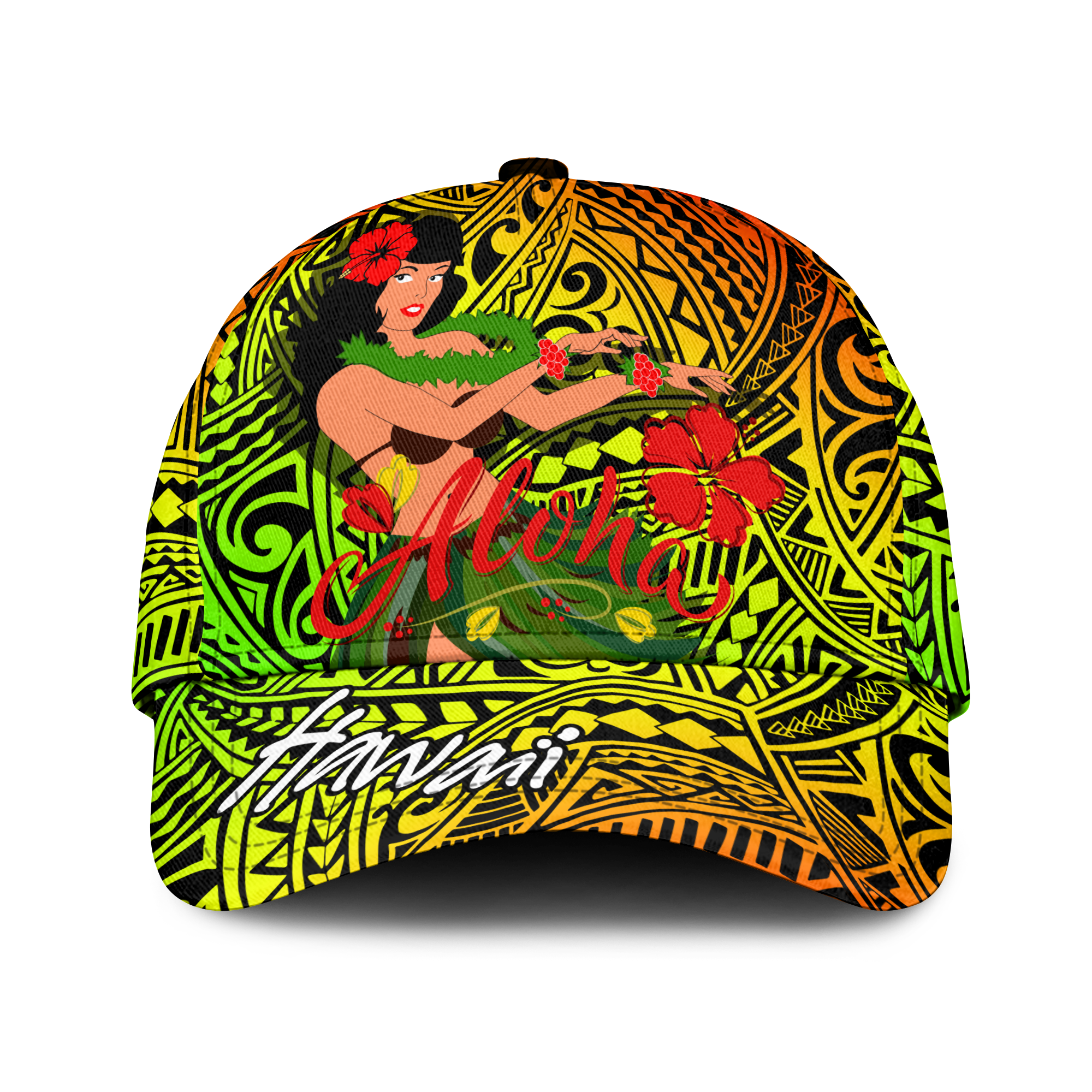 Hawaii Hula Girl Reggae Cap LT2