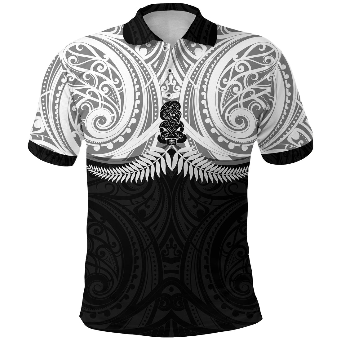New Zealand Polo Shirt Maori Silver Fern LT20