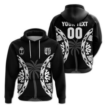 Custom Personalised Fiji Rugby Sevens Fijian Tapa Pattern Hoodie LT12