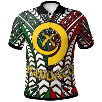 Vanuatu Polo Shirt Custom Vanuatu Independence Anniversary With Arm Polynesian Patterns Polo Shirt LT10