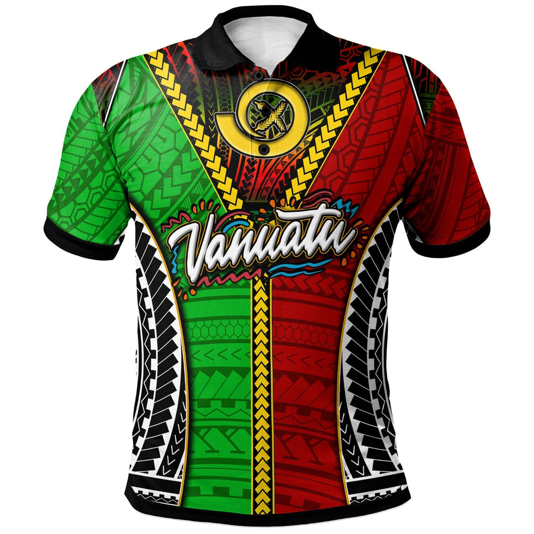 Vanuatu Polo Shirt Custom Vanuatu Independence Anniversary With Polynesian Patterns Polo Shirt LT10