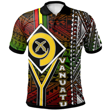 Vanuatu Polo Shirt Custom Vanuatu Independence Anniversary Flag Style Polynesian Patterns Polo Shirt LT10