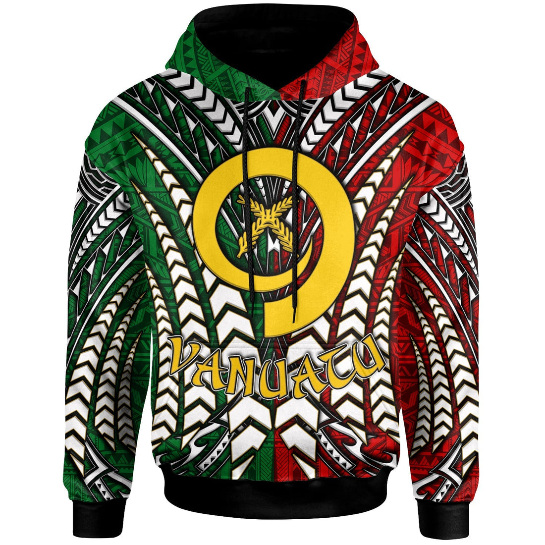 Vanuatu Hoodie Custom Vanuatu Independence Anniversary With Arm Polynesian Patterns Hoodie LT10