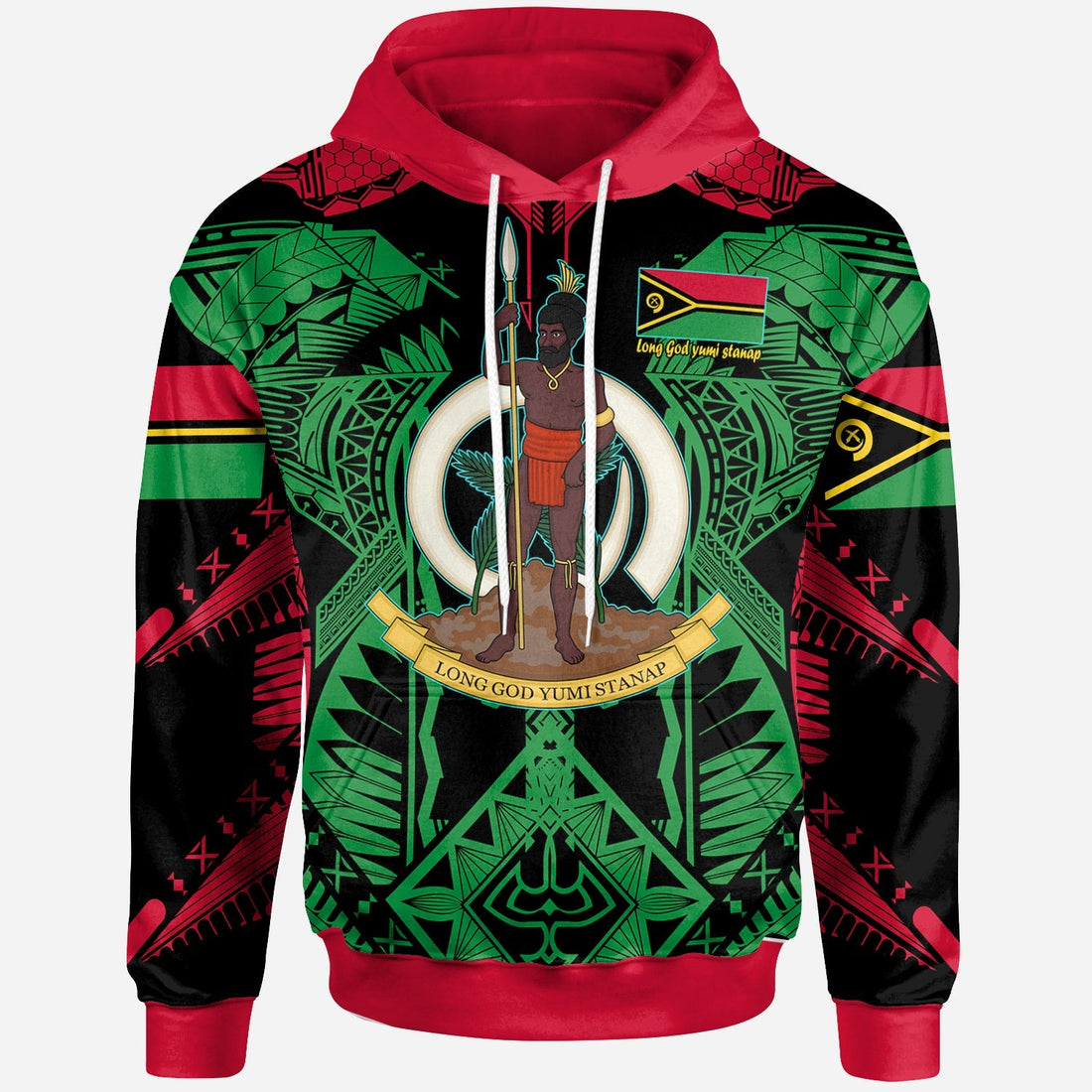 Vanuatu Hoodie Vanuatu "Long God yumi stanap" Polynesian Pride Hoodie LT10