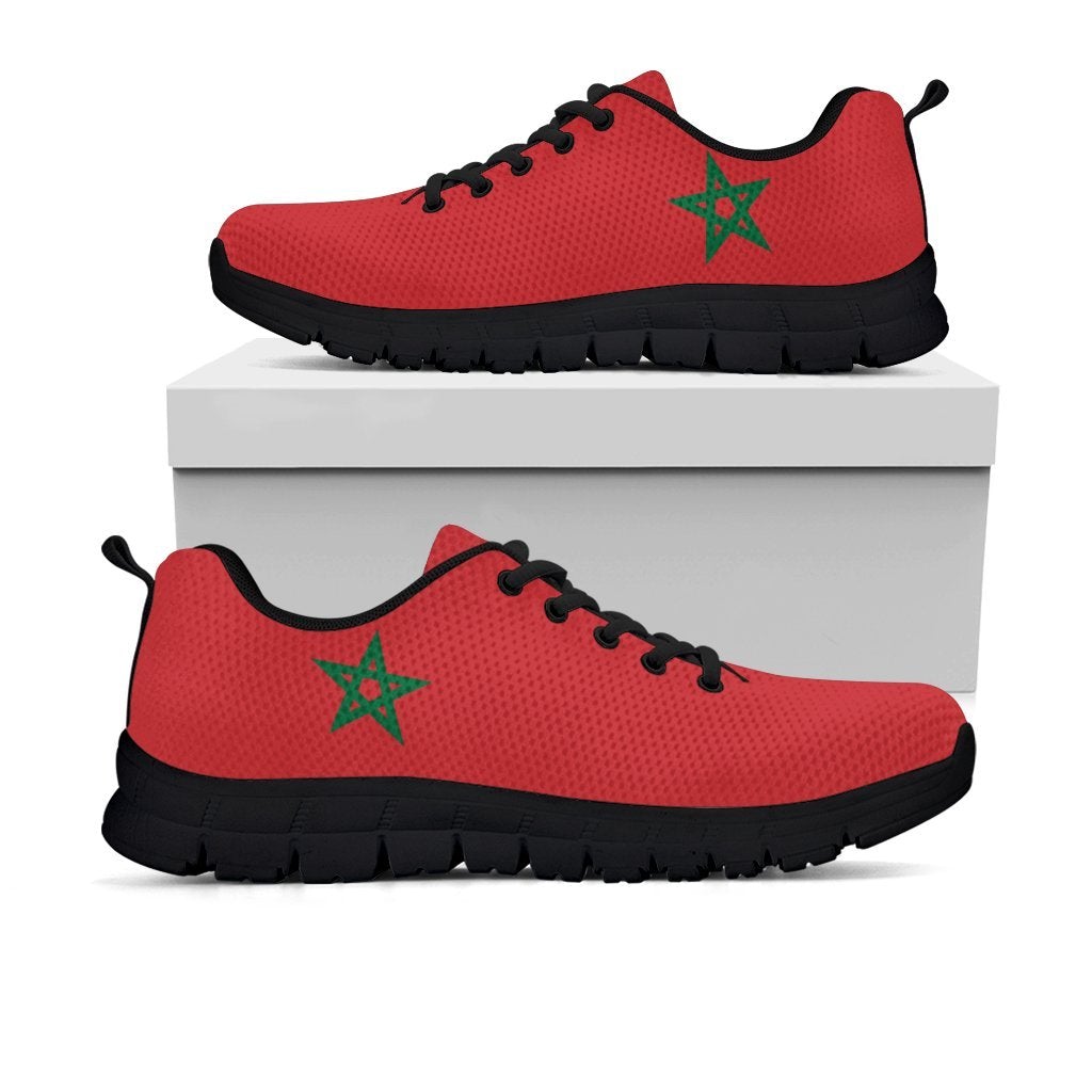 African Footwear - Morocco Flag Sneakers