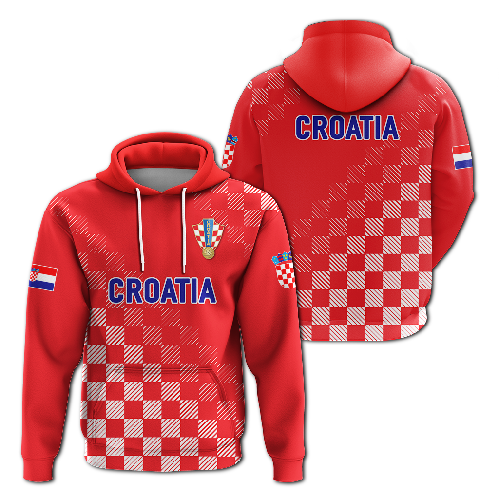 Croatia Hoodie Football 2022 Champions Pride Red LT12