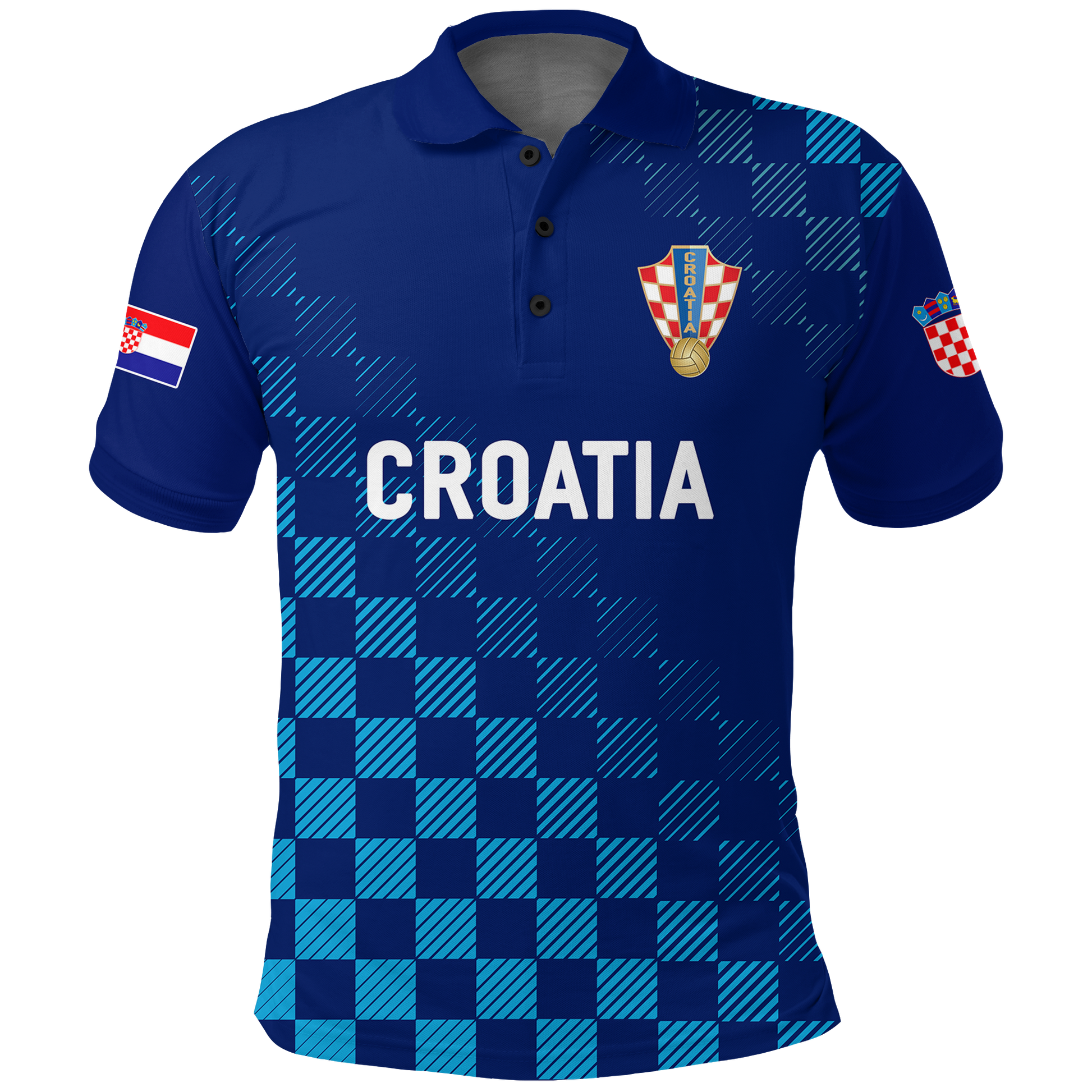 Custom Croatia Polo Shirt Football 2022 Champions Pride Blue LT12