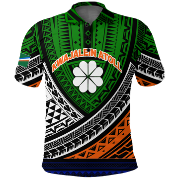 Kwajalein Atoll Tribal Pattern Polo Shirt LT12