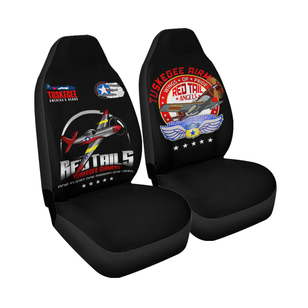 Tuskegee Airmens Red Tails African American Heros Car Seat Covers - LT2