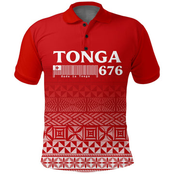 Tonga 676 Polo Shirt Tongan Pattern LT12