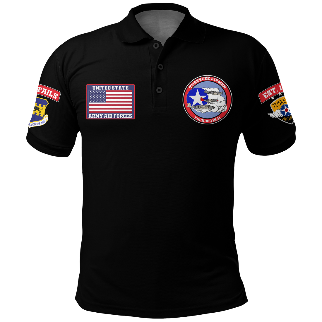 Tuskegee Airmen The Red Tails Pride Polo Shirt LT12