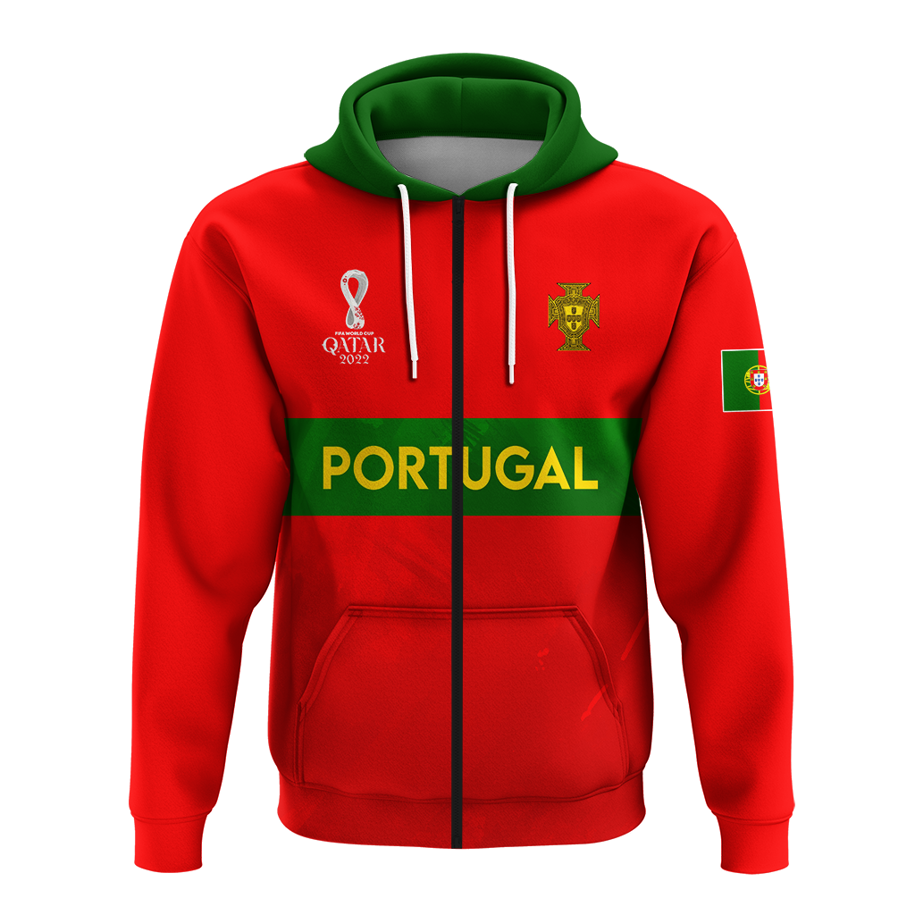 Custom Portugal Football 2022 Hoodie LT2