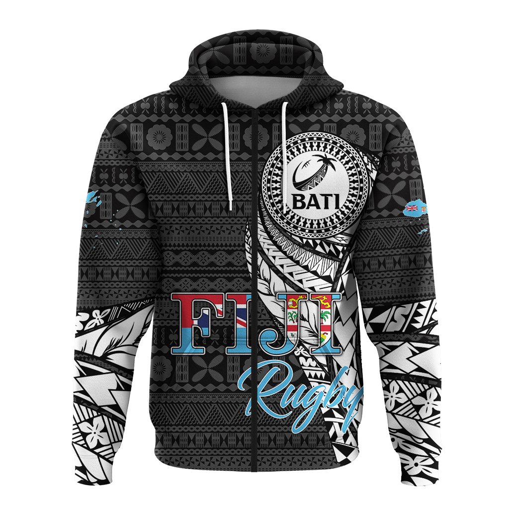 Custom Personalised Fiji Rugby Bati Tapa Pattern Hoodie LT2